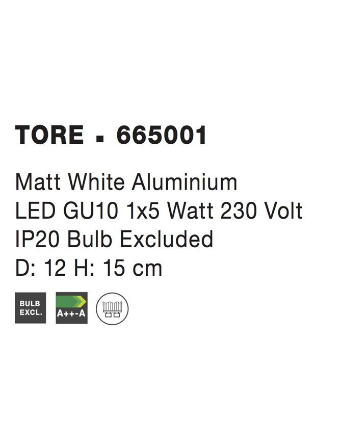 TORE plafoniera - 665001 - Matt White Aluminium [4]