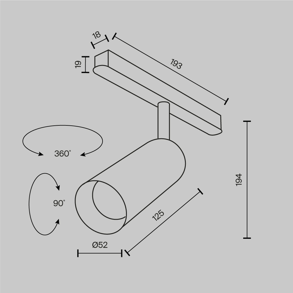 Track luminaire TR032-4-12W3K-M-DS-BBS - Track luminaire Focus Led Exility 2700-6000K 12W 36° Dim Smart [4]