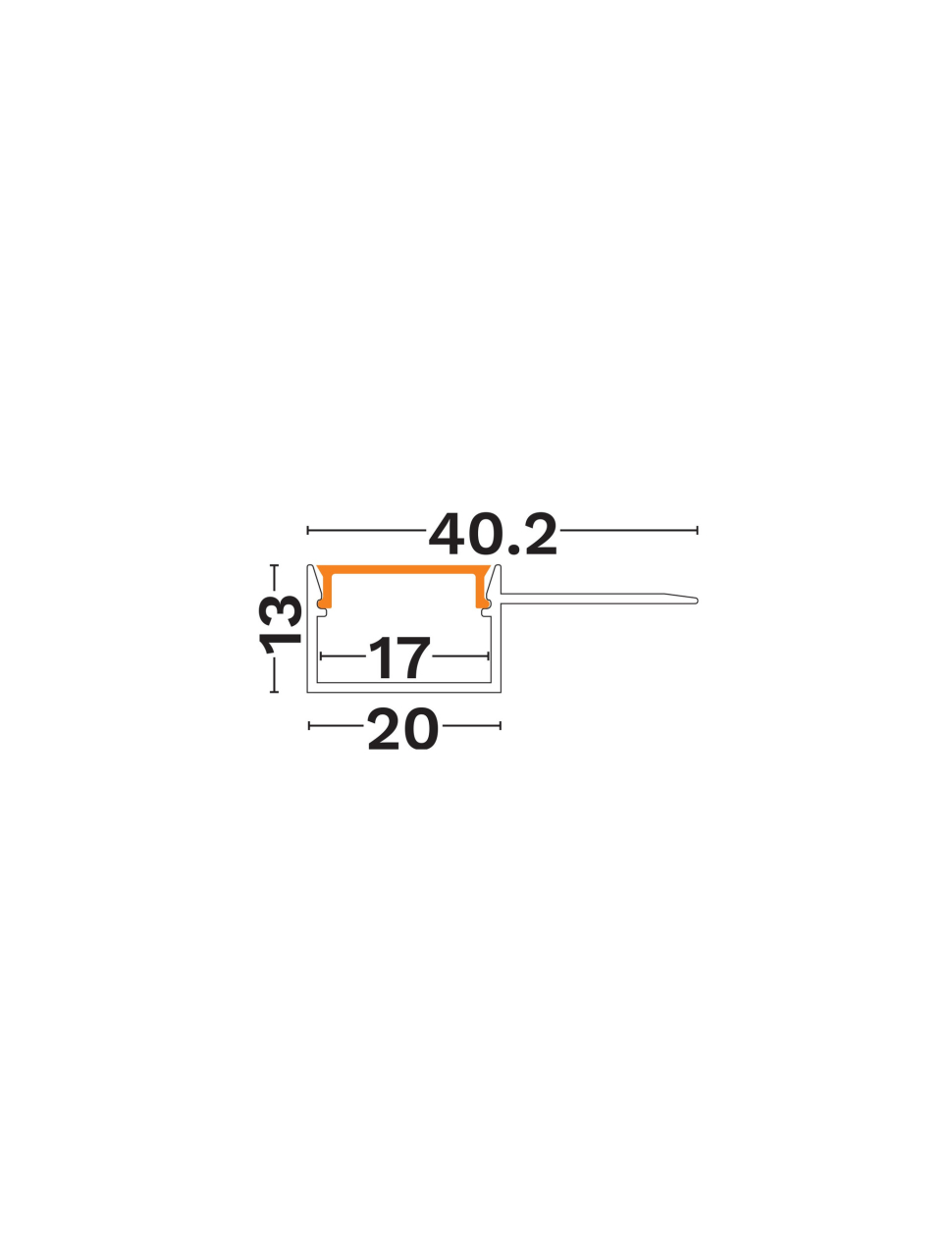 Trimless-Aluminium Profile-20x13TOneside [2]