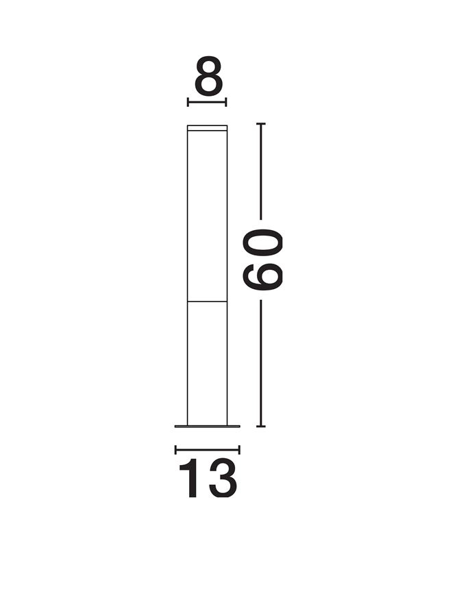 Stalp de iluminat pentru gradina (exterior) Tube H:60 cm [8]
