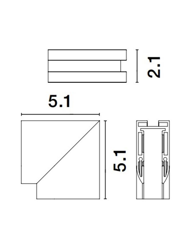 Ultra Slim - conector vertical 90 grd pt sina aplicata/suspendata [2]