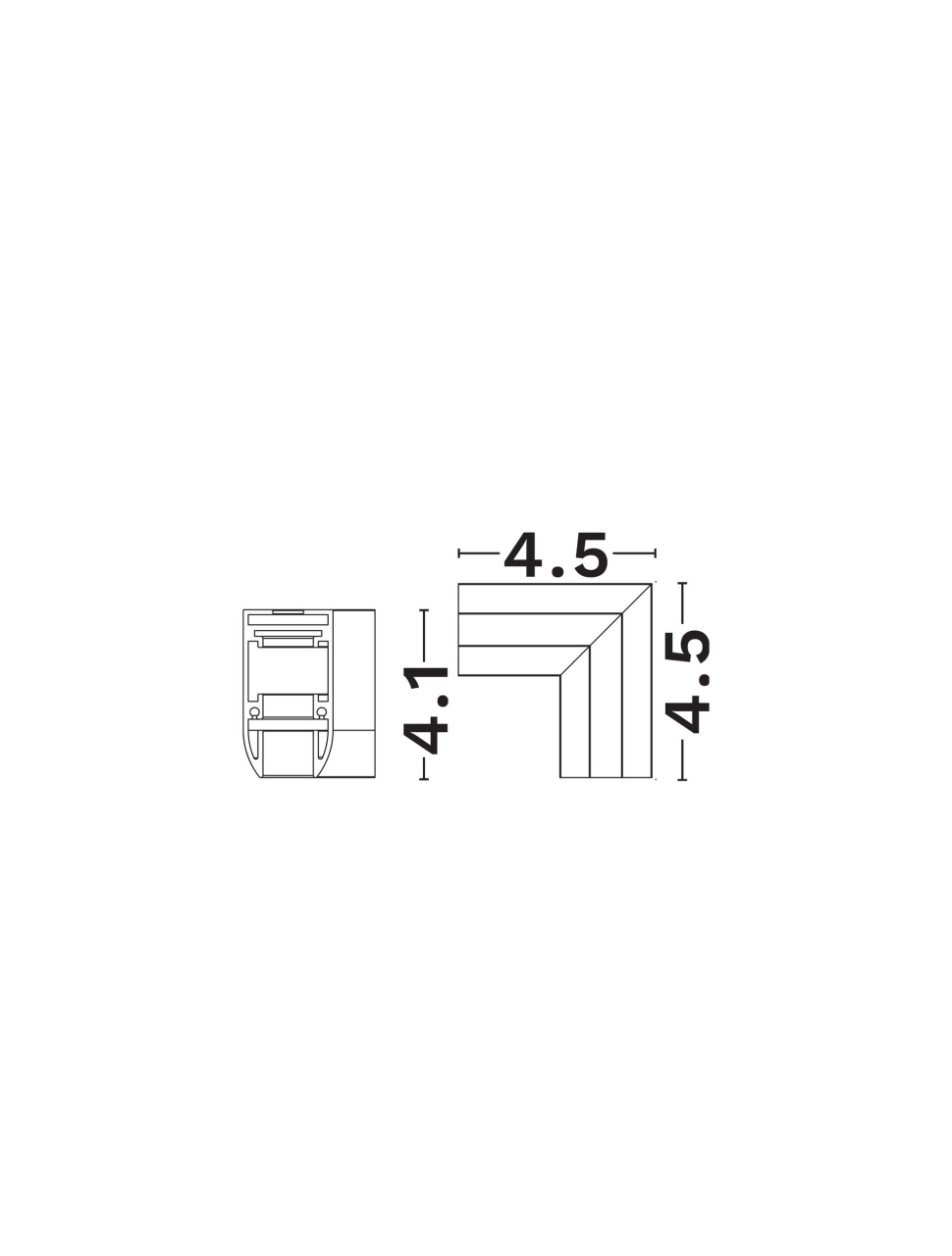 Ultra Slim Magnetic B-Horizontal 90deg connector-45x45 [2]