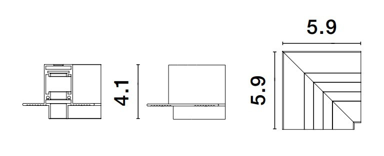 Ultra Slim Magnetic B-Horizontal 90deg connector-59x59-L5.9 [3]