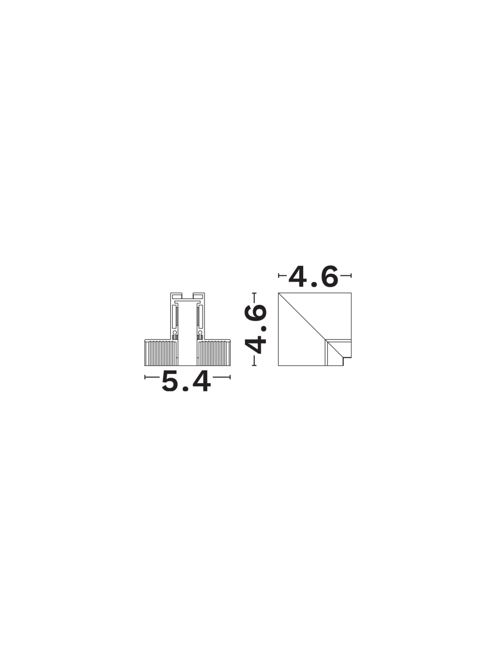 Ultra Slim Magnetic B-Vertical 90deg connector-46x46 [2]