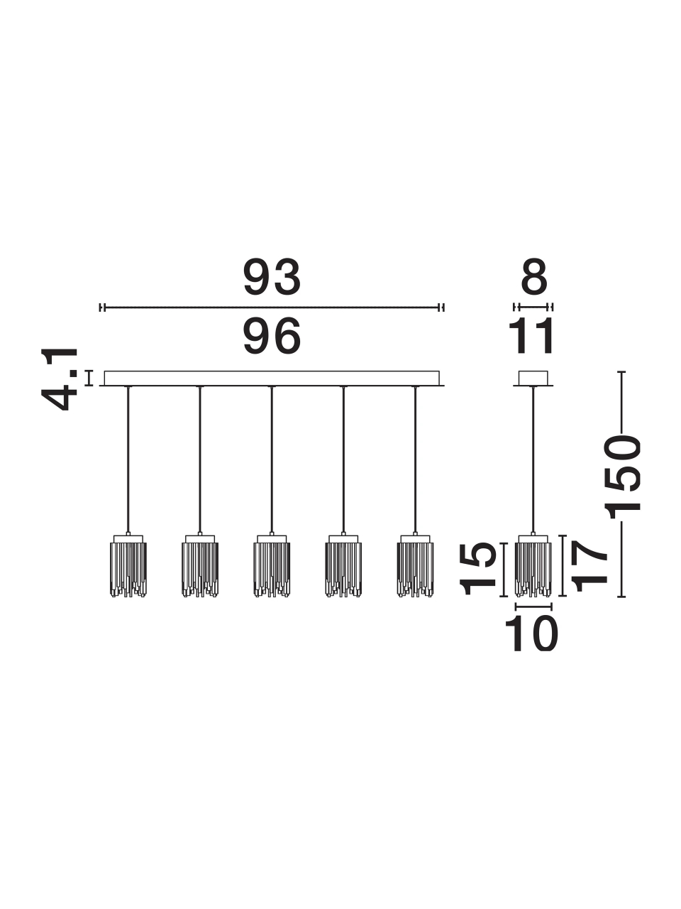 VANCE 1 gold - suspensie moderna [7]