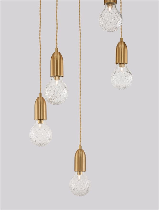 VEDA suspensie SP5 - 9536414 - Brass Metal & Clear Glass [6]