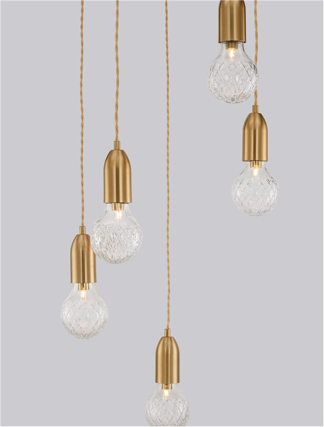 VEDA suspensie SP5 - 9536414 - Brass Metal & Clear Glass [7]