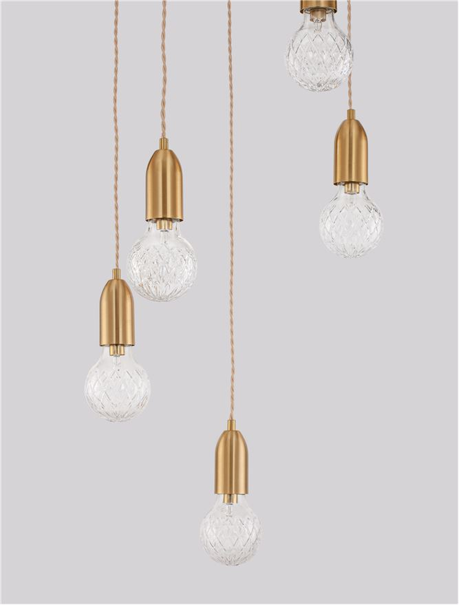 VEDA suspensie SP5 - 9536414 - Brass Metal & Clear Glass [5]