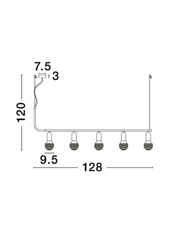 VEDA suspensie SP5 - 9536415 - Brass Metal & Clear Glass [9]