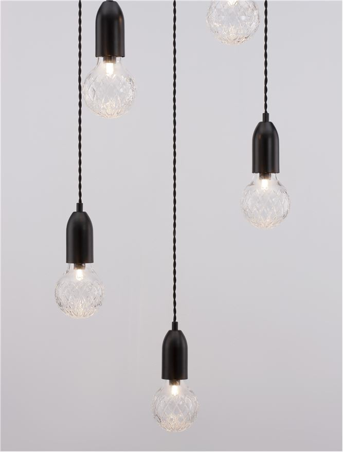 VEDA suspensie SP5 - 9536420 - Black Metal & Clear Glass [5]