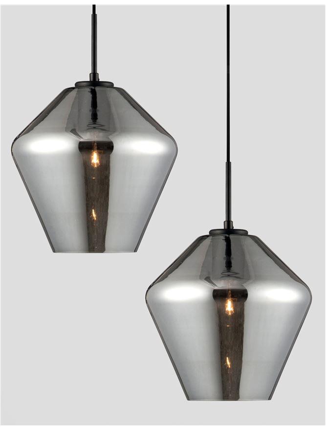 VEIRO suspensie SP1 - 9724102 - Chrome Glass Black Metal Black Fabric Wire [5]