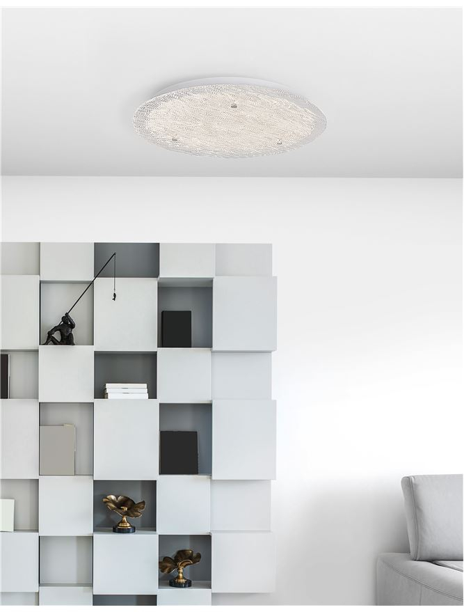 WING plafoniera - 9624222 - White Metal & Glass [1]
