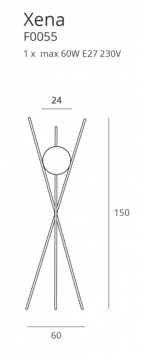 Lampadar modern XENA F0055 - Max Light [2]