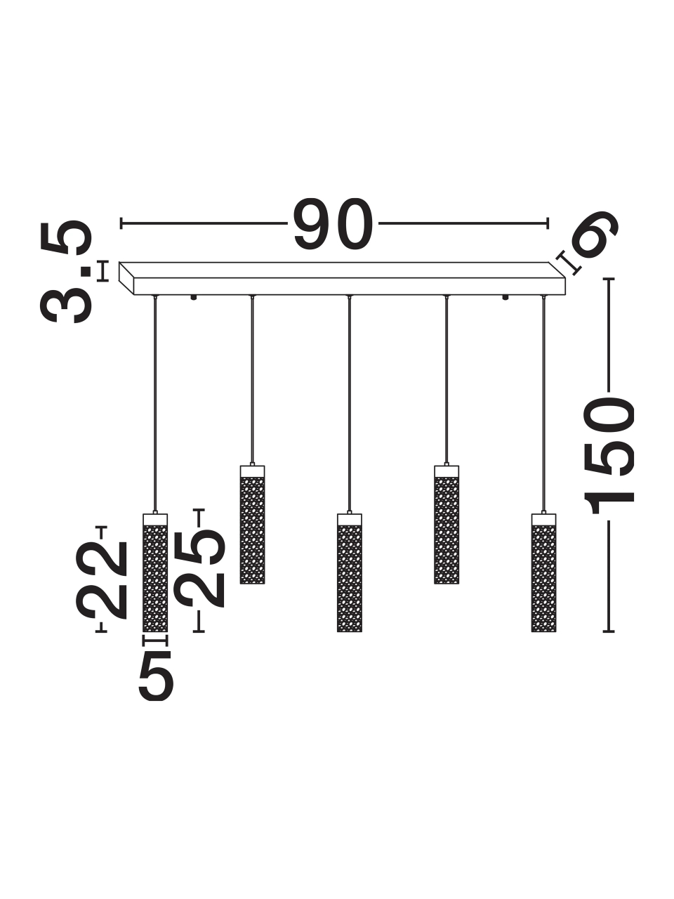 ZELON 1 antique brass - suspensie moderna liniara [8]