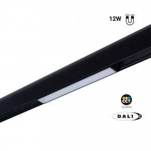 Sisteme de sine - 12W - DALI-2 dimmable CCT - black- Magnetic track LED OPAL MAGNETIC - 48V