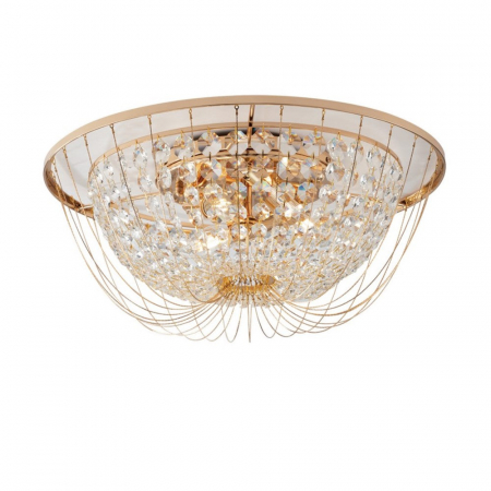 Plafoniere - I-VIENNA-PL60 ORO/CR - Plafoniera Cristal - finisaj auriu/crom
