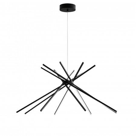 Suspensie moderna LED LED-SHANGHAI-S8C NERO - Lustra 4000K