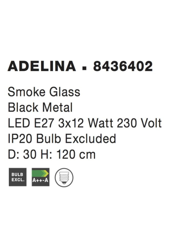 ADELINA suspensie SP3 - 8436402 - Smoke Glass Black Meta [3]