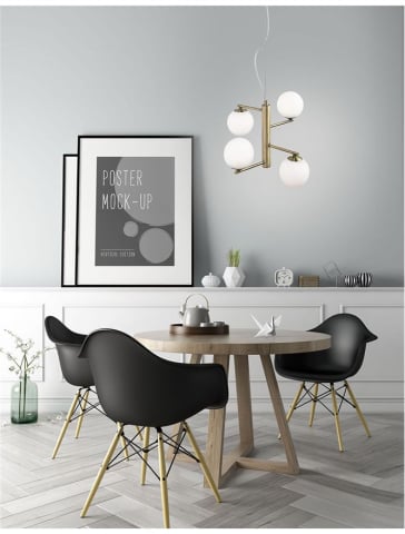 AGRIGENTO suspensie SP4 - 1700306002 - Opal Glass Antique Brass Metal