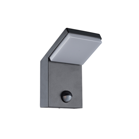 Exterior - APLIQUE LED IP65 6W 3000K GRIS OSCURO SENSOR