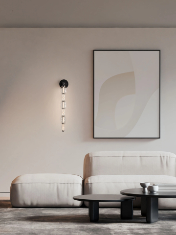 Aplice - ALUME 1 black& chrome - aplica moderna LED