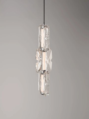 ALUME 1 black& chrome - suspensie moderna LED SP1