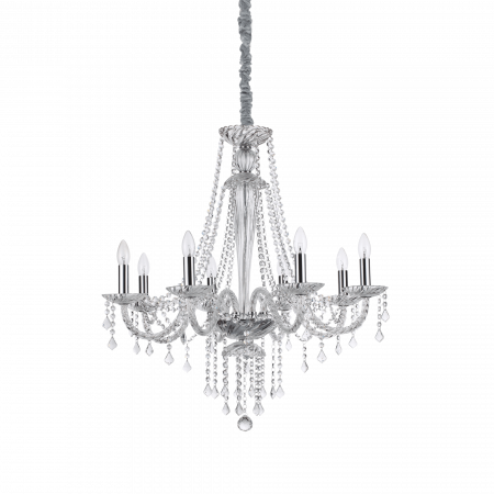 Candelabre - CANDELABRU CLASIC CU CRISTALE AMADEUS SP8 - IDEAL-LUX