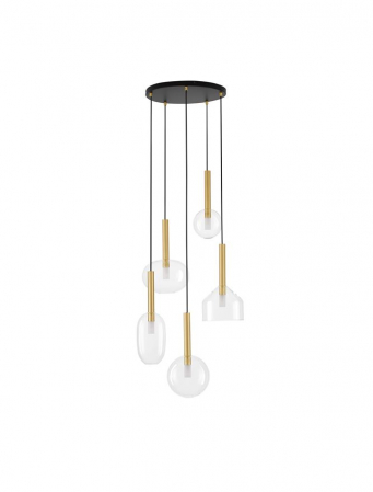 Corpuri pt interior - Amelia R5 suspensie moderna Sandy Gold & Clear Glass - 9028835