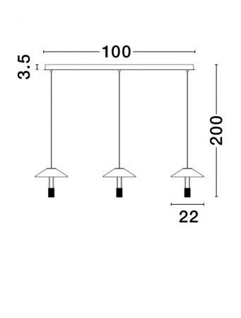 Lustre simple - Anafi Sp3 D - suspensie moderna LED - corpuri de iluminat Nova Luce