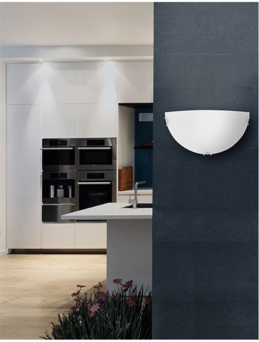 Plafoniere - ANCO plafoniera - 600403 - White Satinated Glass Chrome Metal