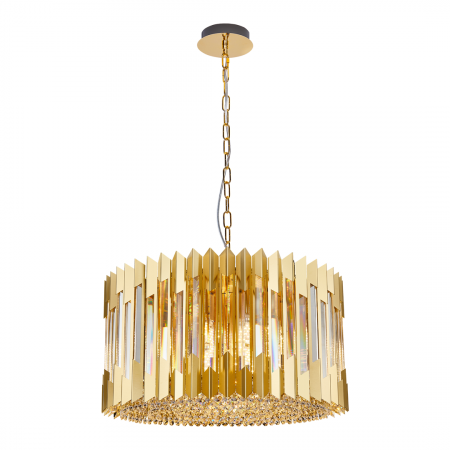 Lustre simple - Suspensie Cristal RITZ GOLD 12xE14 - MILAGRO ML0395
