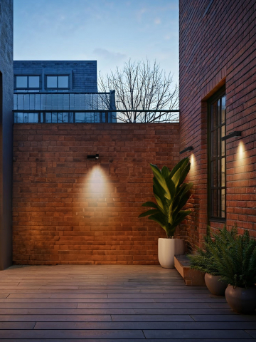 Exterior - Nova Luce PIVOT 9030976 - aplică de perete exterior, Negru nisipos, 11 W