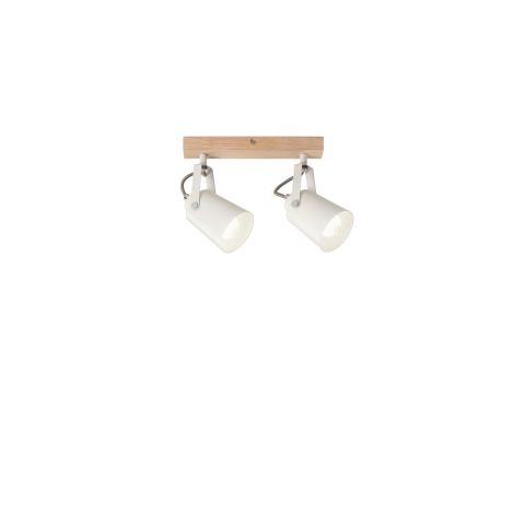 Aplice - APPLIQUE EDA BIANCA/LEGNO 2XE14 26,7X6X16,7CM
