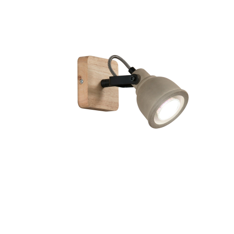 Aplice - APPLIQUE KISA GRIGIA/LEGNO 1XGU10 10X15,9X19,9CM
