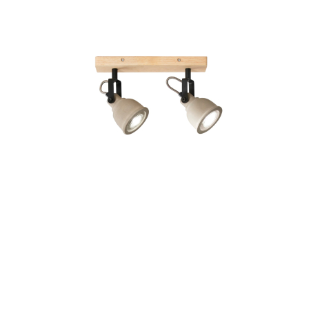 Aplice - APPLIQUE KISA GRIGIA/LEGNO 2XGU10 30X8X15,9CM