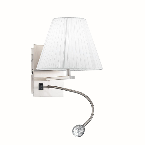 Aplice - APPLIQUE LED + 1XE14 HELLY TONDA BIANCA 3W 60LM 4500K 20X30X24CM