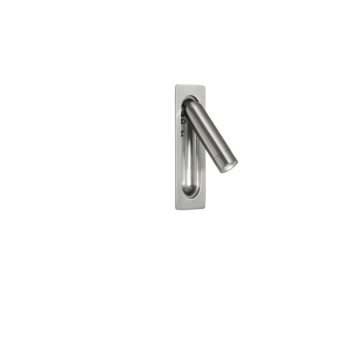 Aplice - APPLIQUE LED AD INCASSO DEFOE ORIENTABILE NICKEL 3W 300LM 3000K 6,7X14X16,9CM