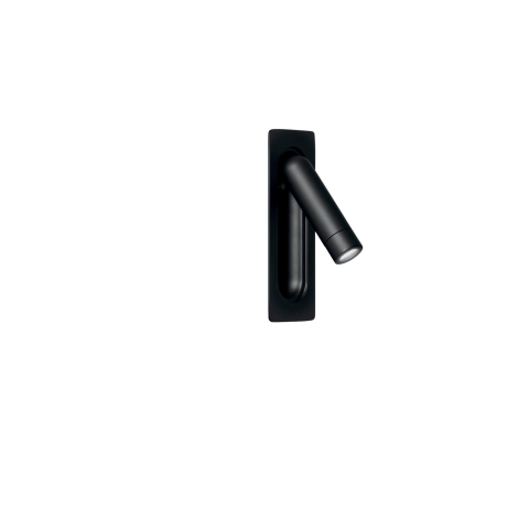 Aplice - APPLIQUE LED AD INCASSO ORIENTABILE DEFOE NERA 3W 300LM 3000K 6,7X14X16,9CM
