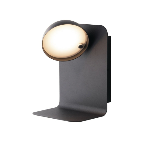 Aplice - APPLIQUE LED BOING ORIENTABILE NERA CON USB 2A 5W 500LM 4000K 14X13X19CM