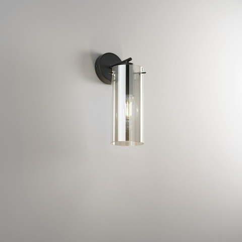 Aplice - APPLIQUE MAGIC NERA/FUME' 1XE27 15,5X15,5X30X3CM