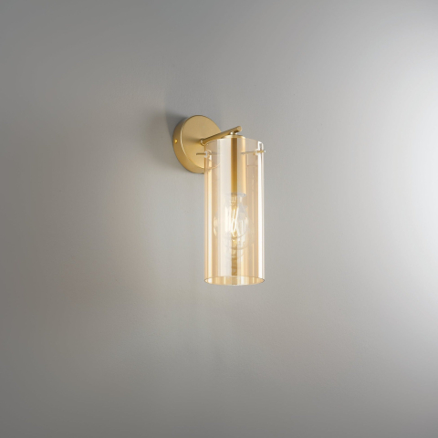 Aplice - APPLIQUE MAGIC ORO/AMBRA 1XE27 15,5X15,5X30X3CM