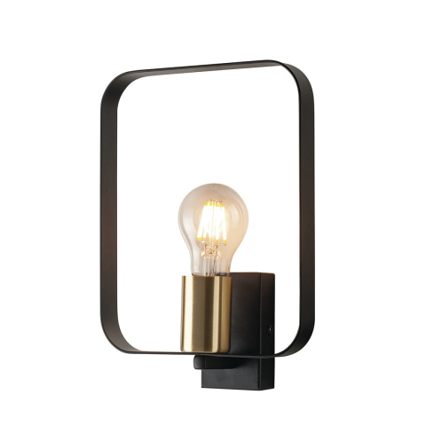 Aplice - APPLIQUE SMITH NERA/ORO 1XE27 19,5X6X27CM