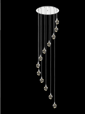 Suspensie moderna Aquaria 12L 157308 - finisaj crom - Schuller [2]