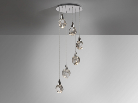 Suspensie moderna Aquaria 6L 157239 - finisaj crom - Schuller [3]