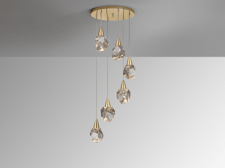 Suspensie moderna Aquaria 6L 157261 - finisaj matt gold - Schuller [4]