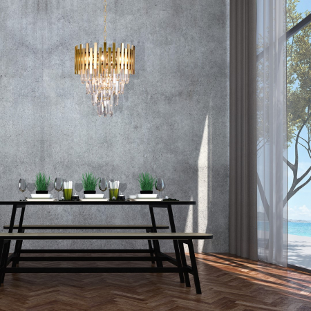 Candelabru modern cu cristale ASPEN2 SP9 diam 45 cm - Milagro [2]