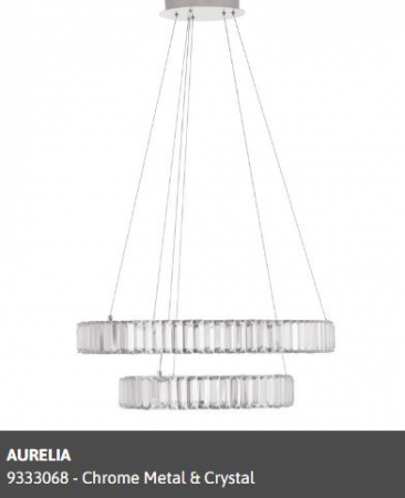 Suspensie moderna Aurelia diam 60 + 40 cm - CROM 9333068 - Nova Luce [1]