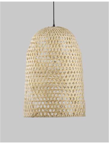 AURORA suspensie SP1 - 9586681 - Natural Bamboo Black Fabric Wire & Base [2]