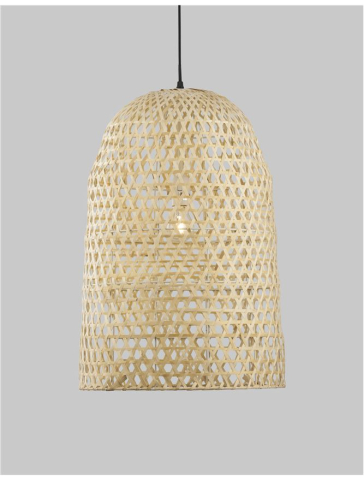 AURORA suspensie SP1 - 9586681 - Natural Bamboo Black Fabric Wire & Base [3]