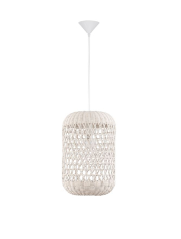 AURORA suspensie SP1 - 9587162 - Ivory Ratan White Fabric Wire & Base [1]